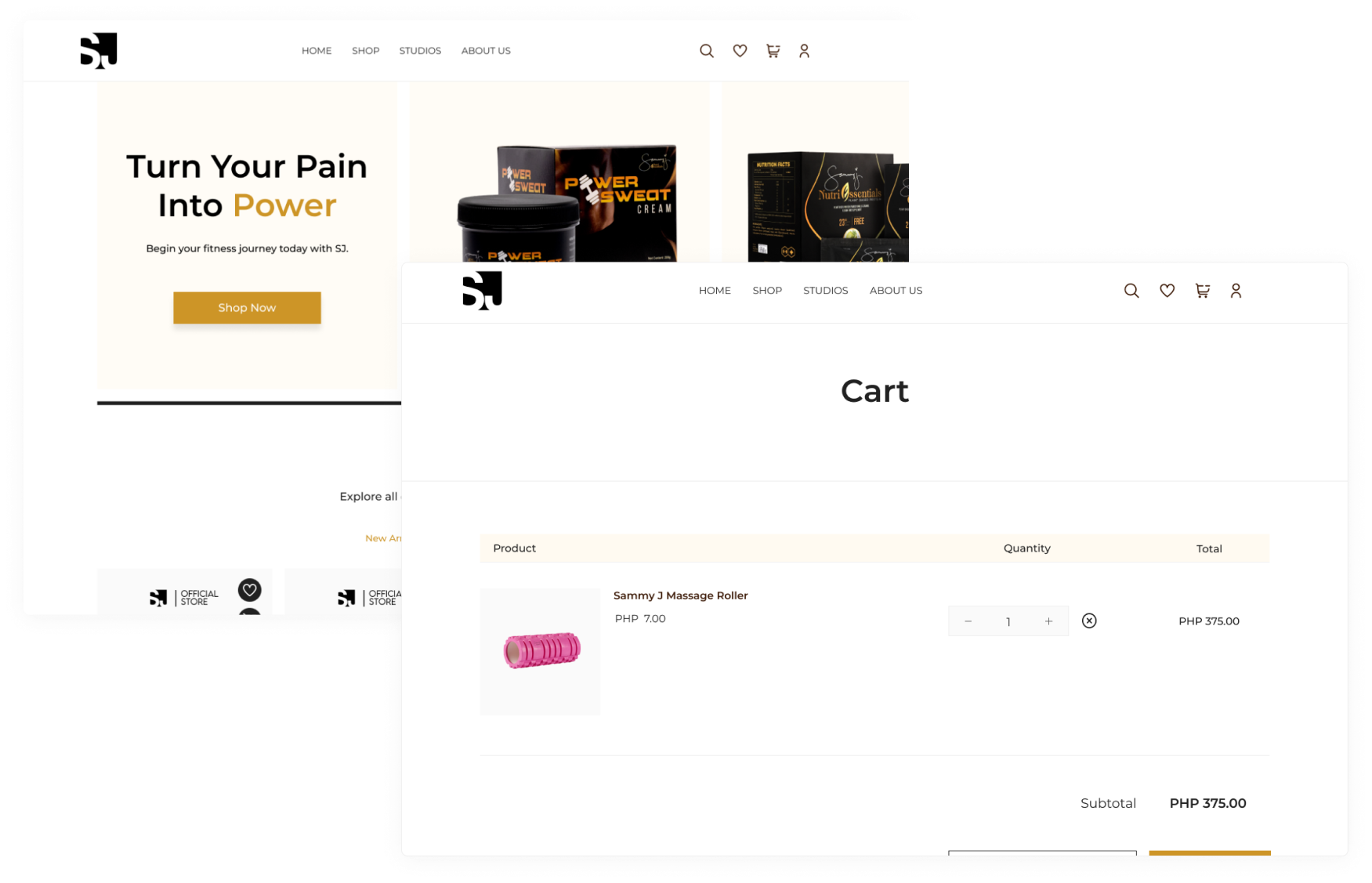 SammyJ ECommerce Website